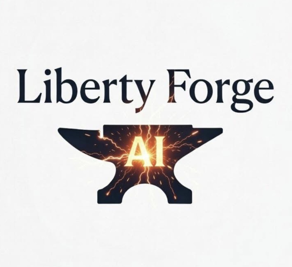 Liberty Forge AI — anvil mark with forged AI